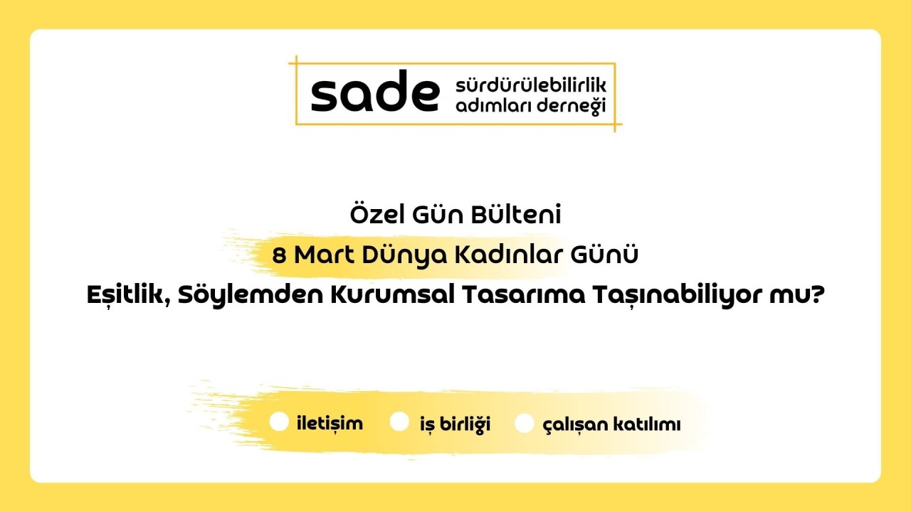 Eşitlik, Söylemden Kurumsal Tasarıma Taşınabiliyor Mu 1